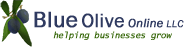 Logo of Blue Olive Online.